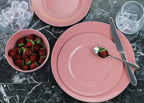 Calypso Basics Melamine Salad Plates Set of 6, 8.5 Inch, BPA-Free, Non-Toxic, Break-Resistant, Dishwasher Safe, Plates for Indoor & Outdoor Use, G...
