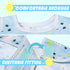 Little Dimsum 3 pack Baby Waterproof Bib Easy to Clean Feeding Weaning Bibs Adjustable Closed for Babies Toddlers with Large Pocket 6-36Months(Pen...