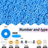4500pcs Blue Clay Beads Kit for Bracelet Making Including 6mm Flat Polymer Clay Heishi Beads and Gold Bead Pearls Spacers Letter Beads for Jewelry...