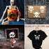 65 Pieces Skull Stencils for Painting, Flame Print Stencils Reusable Skull Fire Airbrush Stencil Templates for Wood DIY Crafts Scrapbooks Wood Hom...