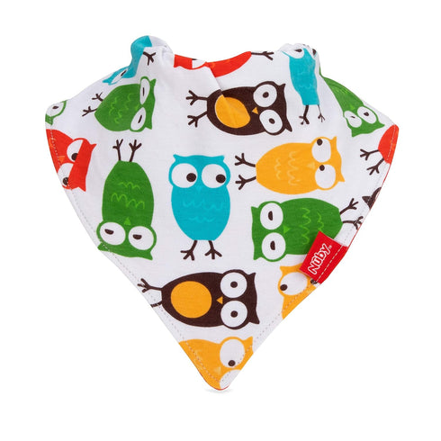 Nuby 2-pk Dribble Catcher Bandana bibs, Super Absorbent Drool Bib with Soft Comfort Neckline, Neutral...