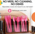 Disposable Cerise Plastic Spoons 50 Pcs - Heavy Duty Cerise Plastic Disposable Cutlery - Cerise Disposable Flatware, Cerise Plastic Silverware, Pl...
