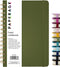PAPERAGE Lined Spiral Journal Notebook, (Olive Green), 160 Pages, Medium 5.5 inches x 8 inches - 100 GSM Thick Paper, Hardcover, Double-Wire Spira...