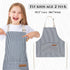 Stripes Kids Apron, Kids Cooking Aprons with 2 Pockets, Cute Kids Aprons for Cooking for Boys and Girls Adjustable...