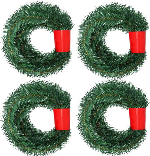 4 Strands Christmas Garland, Total 80 Feet Artificial Pine Garland Soft Greenery Garland for Holiday Wedding Party,Stairs,Fireplaces Decoration, O...