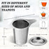 Extra Fine 18/8 Stainless Steel Tea Infuser Mesh Strainer with Large Capacity & Perfect Size Double Handles for Hanging on Teapots, Mugs, Cups to ...