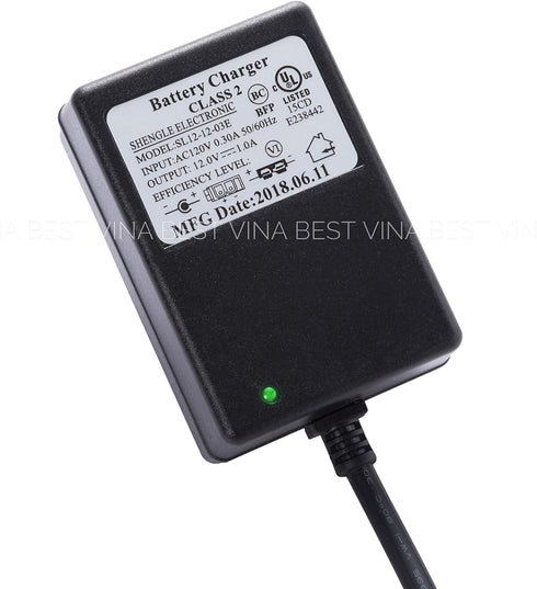 12 Volt Battery Charger for Kids Powered Ride On Car, 12V Charger for Motion Trendz Megatredz Yamaha Raptor 700R ATV Toyota FJ Cruiser Children El...