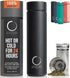 Pure Zen Tea Thermos with Infuser for Hot and Cold Infusions, Coffee and Fruit-Infused Water - Stainless Steel - Tea Infuser Bottle - Leakproof Tr...