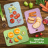 Cutting Boards fo Kitchen, Plastic Cutting Board Set of 3, Chopping Boards 8.3x12.24 Inch with Groove, BPA Free, Reversible Use for Kitchen Cuttin...