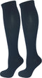 2 Pair Navy Blue Small/Medium Ladies Compression Socks, Moderate/Medium Compression 15-20 mmHg. Therapeutic, Occupational, Travel & Flight Knee-Hi...