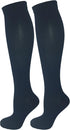 2 Pair Navy Blue Small/Medium Ladies Compression Socks, Moderate/Medium Compression 15-20 mmHg. Therapeutic, Occupational, Travel & Flight Knee-Hi...