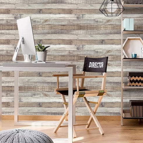 Vintage Wood Wallpaper Rustic Wood Wallpaper Stick and Peel Self Adhesive Removable Distressed Wood Look Wallpaper Vinyl Shelf Home Wood Panel Wal...