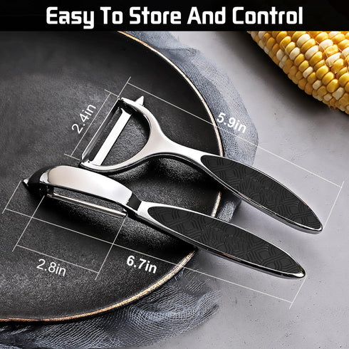 Vegetable Peeler for Kitchen, NewGF Fruit Potato Carrot Apple Peeler, Good Grip and Durable Y and I Shaped Stainless Steel Peelers, with Ergonomic...