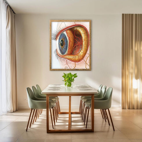Posterizer 1 pcs-anatomical illustration of the human eye 3-Teachers & Classrooms-Abstract & Modern Art-School and classroom art- unframed wall ar...