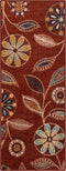 Maples Rugs Reggie Floral Runner Rug - Made in USA - Washable, Non Slip Indoor Carpet for Kitchen, Hallway, and Laundry Room, 1'8 x 5, Merlot...
