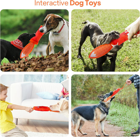 PetiFine Tug of War Dog Toy,Training Interactive Squeaky Dog Toys for Small Dogs,Tough Dog Toys for Aggressive Chewers - Puppy Toys to Keep Them B...