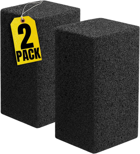 Grill Cleaning Brick, Griddle Cleaning Block, Reusable, Black, 2 Pack...