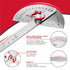 P.I.T. Angle Protractor,Stainless Steel Square Head,Angle Ruler Finder 0-180°,10 cm Woodworking Ruler, Angle Measure Tool, Craftsman Angle Measure...