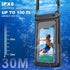 takyu Waterproof Phone Pouch, Double Space Waterproof Phone Bag Large Capacity Underwater Protector Dry Bag with Crossbody Lanyard Fits Up to 9.8"...