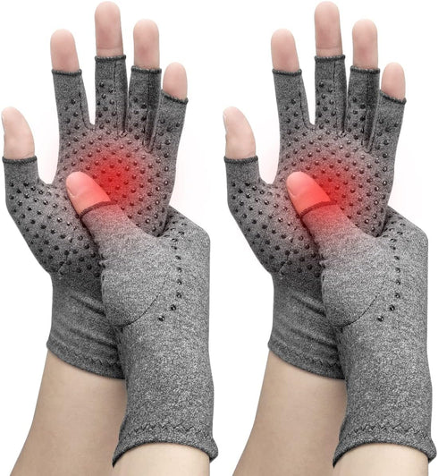 DRNAIETY 2 Pairs Compression Gloves for Hand Arthritis, Rheumatoid, Osteoarthritis, Carpal Tunnel Pain for Women & Men, Anti-Slip Glue dot Gloves ...