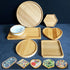 4PCS Mosaic Bamboo Coasters for Crafts, Blank Base Trays, Drinking Cup Coaster, Plant Coaster, Art Plate,DIY Mosaic Supplies (Hexagonal Platter)...