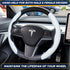 Econour Steering Wheel Cover Compatible with Tesla Model 3 2017 to 2023 and Model Y 2020 to 2023 | Non-Slip Carbon Fiber Steering Cover | Car Acce...