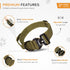 2 Inch Tactical Dog Collar with Handle for Training, Hunting, and Pet Control, Heavy Duty and Durability Military Nylon with Metal Buckle, Large D...
