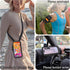Phone Holder for Running, Walking, and Workout - Adjustable Arm Band Armband for iPhone and Cell Phones - Clear Crossbody Phone Pouch Purse with S...