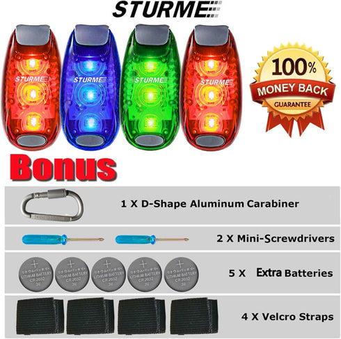 STURME LED Safety Light Strobe Lights for Daytime Running Walking Bicycle Bike Kids Child Woman Dog Pet Runner Best Flashing Warning Clip on Small...