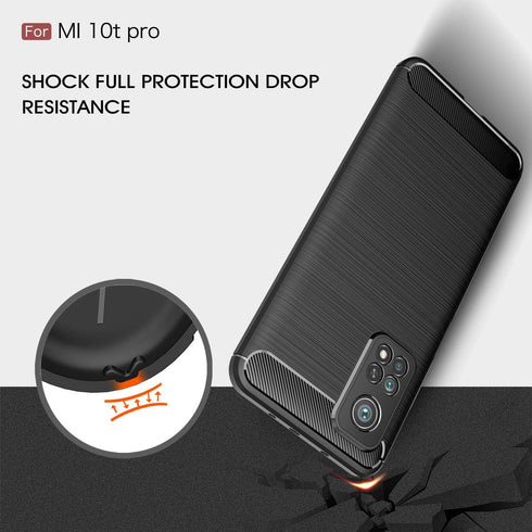 Case Compatible with Xiaomi Mi 10T Case, Compatible with Xiaomi Mi 10T Pro Case, Carbon Fiber Texture Design Shock Absorption Case Made for Xiaomi...