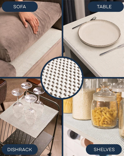 Non-Slip Rug Pad Gripper - 2x3 ft Under Rug Padding for Area Rugs | Enhanced Protection and Cushioning | Secure Carpet Gripper for Hardwood Floors...