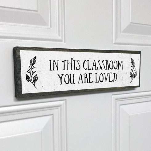 Teacher Wood Signs (Medium - Wood And Metal, In This Classroom You Are Loved)...