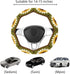 Crochet Steering Wheel Cover Set,Cute Car Steering Wheel Cover Boho 14-15in,Handmade Sunflower Granny Square Pattern Gift for Women Car Accessorie...