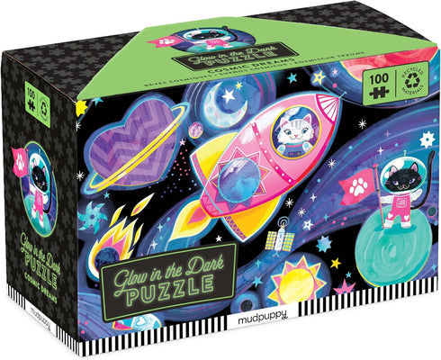 Mudpuppy Cosmic Dreams 100 Piece Glow in The Dark Puzzle...