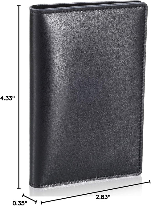 HISCOW Minimalist Thin Bifold Card Holder - Italian Calfskin...