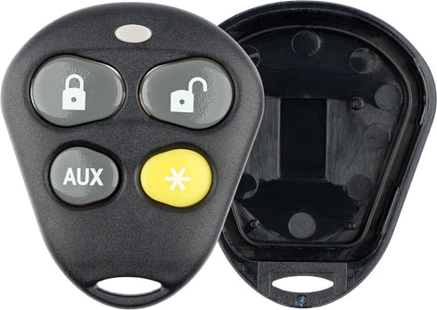 KeylessOption Keyless Entry Remote Control Starter Car Key Fob Case Shell Outer Cover Button Pads for Viper Automate Alarms...