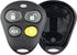 KeylessOption Keyless Entry Remote Control Starter Car Key Fob Case Shell Outer Cover Button Pads for Viper Automate Alarms...