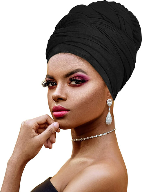 Ankara African Print Soft Headwraps Headband Long Hair Head Wrap Scarf Turban Tie Jersey Knit African head wraps...