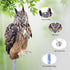 Owls to Keep Birds Away, 2Pcs Fake Owls with Reflective Tape for Garden Patio, Cardboard Hanging Owl Bird Scare Reflective Hanging Decoration to K...