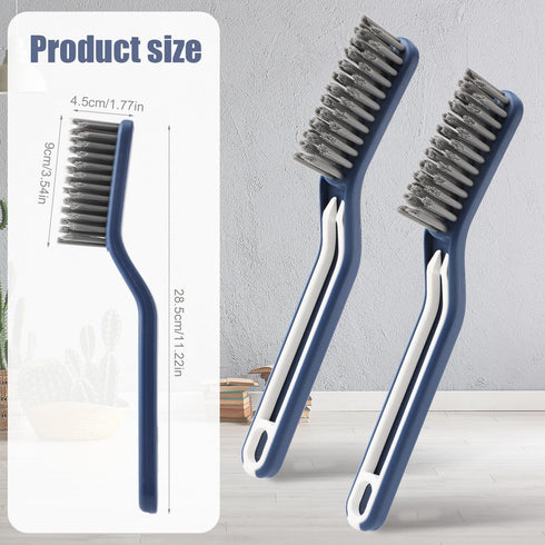 2pcs Hard Bristle Crevice Cleaning Brushes, Multifunctional Gap Cleaning Brush Detail Cleaner Tool Scrub Brush for Household Use Kitchens Bathroom...