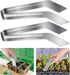 2 Pcs Seedling Transplant Tongs- 8.7 Inch Stainless Steel Gardening Plants Transplant Tongs- Seedling Remove Transplant Pliers for Reducing Root D...