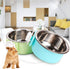Pet Hanging Bowl 2-in-1 Removable Stainless Steel Food Hanging Bowl for Puppy/Cat, Andiker Pet Bowl Hanging Cage Large Water Food Feeder for Dogs ...