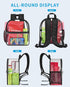 Paxiland Clear Backpack Stadium Approved 12×12×6 with Reinforced and Wider Shoulder Straps, Small Clear Bag for Schools, Concerts, Work, Festivals...