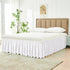 Biscaynebay Wrap Around Bed Skirts for King & Cal King Beds with Short Drop of 12", White Adjustable Elastic Dust Ruffles Easy Fit Wrinkle Resista...