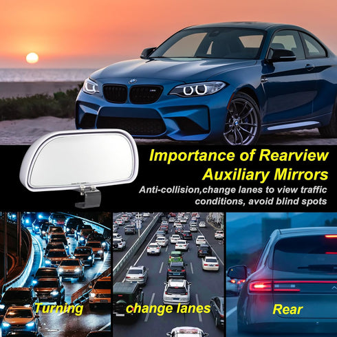 Blind Spot Mirrors for Trucks and Cars,Automotive Side View Concave Mirror Blindspot,360° Large Convex Rearview Exterior Mirror Accessories for Tr...