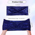 Poise3EHome Sequin Chair Sashes Navy Blue Folding Chair Covers Bow for Wedding Party Reception Decorations, 10 PCS...