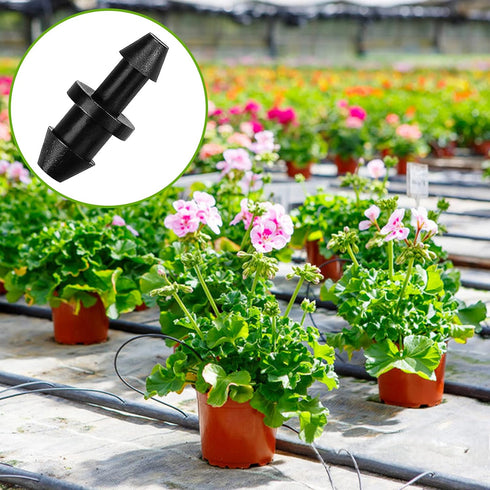 50 Pieces 1/4" Drip Tubing Fittings End Plug, 1/4 Inch Drip Irrigation Barbed End Closure for Home Garden Sprinkler Systems...