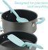 Rachael Ray Tools and Gadgets Spoon, Slotted and Solid Turners Set/ Cooking Utensils - 3 Piece, Light Blue...