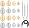 PH PandaHall 72pcs Spiral Bead Cage Pendants Set 48pcs 4 Sizes Iron Stone Holder Cage Necklace Pendants with 24pcs Leather Cord for Jewelry Making...