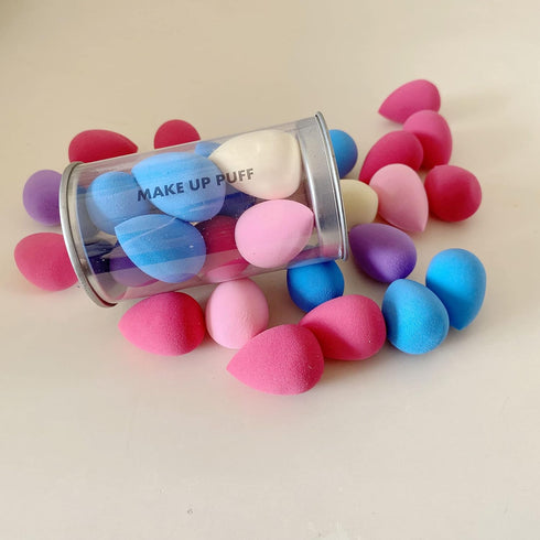 Mini Makeup Sponge Multi-colored 10 Pcs Small Beauty Sponge Blender Set for Foundation, Powder, Concealer Highlight,and Eye Shadow...